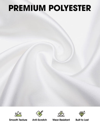 Pureegg Rectangle Table Cloth 60" x 102" – Durable Polyester Tablecloth Offers Reusable & Washable Protection, Ideal for Outdoor Party, Picnic, Wedding, Banquet and Birthday, 2 Pack, White