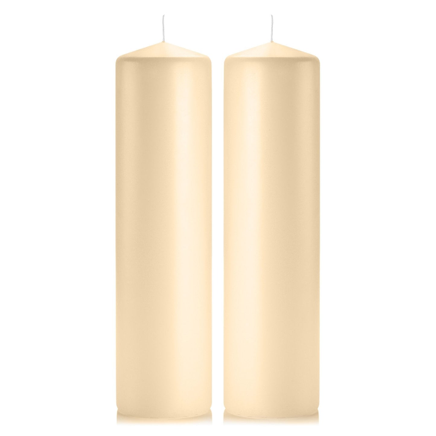 Light In The Dark Ivory Pillar Candles - Set of 2 Unscented Pillar – 3x12 inches for Wedding Centerpiece Candle, Home Decor and Holiday Celebrations