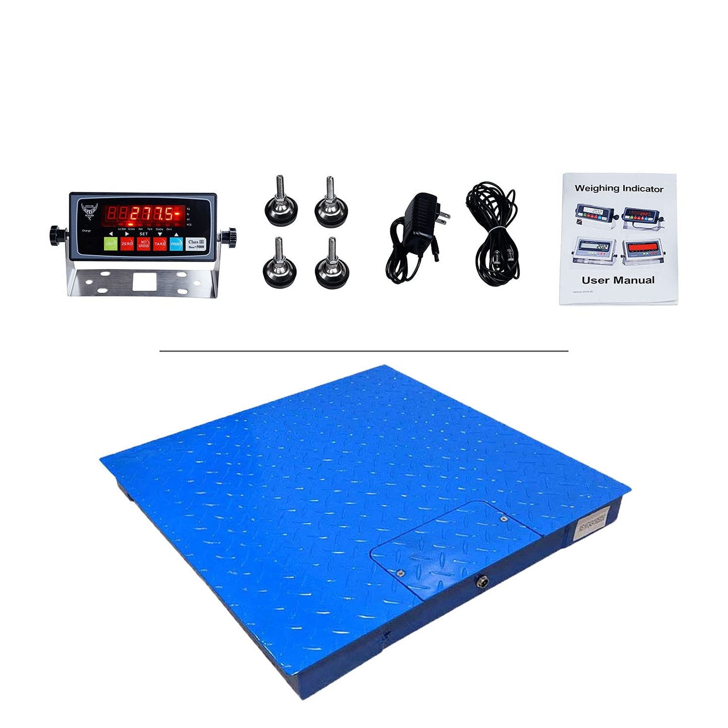 Industrial Floor Scale, 60" x 60", 10000LB/1LB, PEC Focus on Industry for 60 Years
