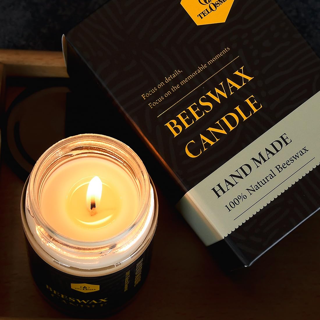 4 PCS Beeswax Jar Candles Emergency Candles Natural Beeswax Candles Unscented 1 Day Candle, Organic, Smokeless - Off White