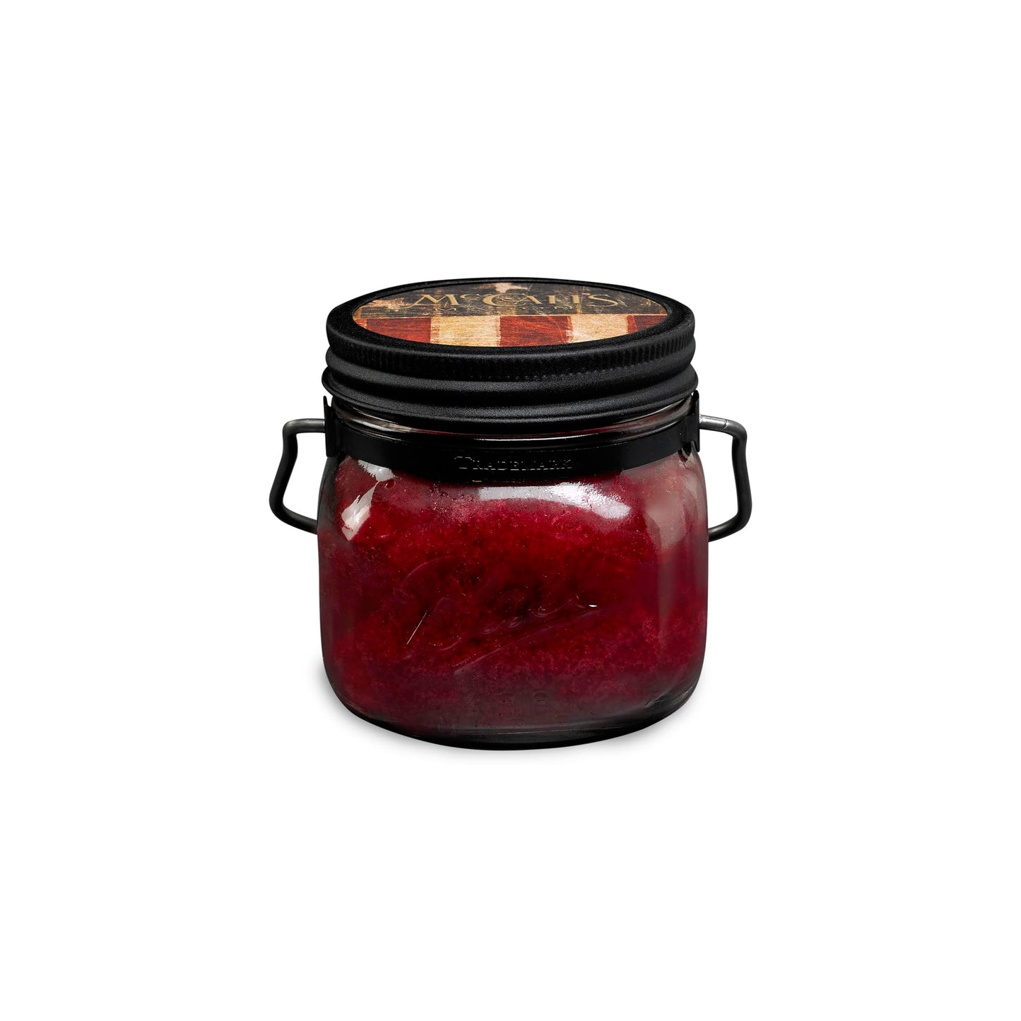 McCall’s Candles | Cinnamon & Cranberries | 16 oz Two-Wick Scented Candle | USA-Poured | Vintage Mason Jar with Carrying Handle | Cranberry, Citrus & Holiday Spice Fragrance