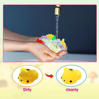 200 Pcs Mochi Squishy Toys, Kawaii Squishies Bulk Party Favors for Kids 4-8 8-12 Boys Girls Toddlers Teens, Gifts for Eastet Egg Fillers Birthday Party Classroom Prizes Goodie Bag Stuffers