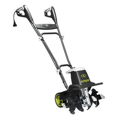 Sun Joe Corded Electric Garden Tiller & Cultivator with Steel Tines, 16 Inch, 12-Amp Motor - Heavy-Duty Tilling Machine for Lawn, Yard, and Gardening Care, TJ603E