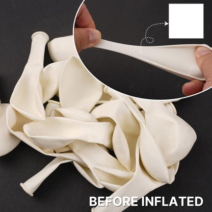 PartyWoo White Balloons 50 pcs 12 Inch Latex Helium White Cream Balloons for Wedding Baby Shower Birthday Bridal Shower Graduation Engagement Princess Anniversary Party Decorations White-Y13