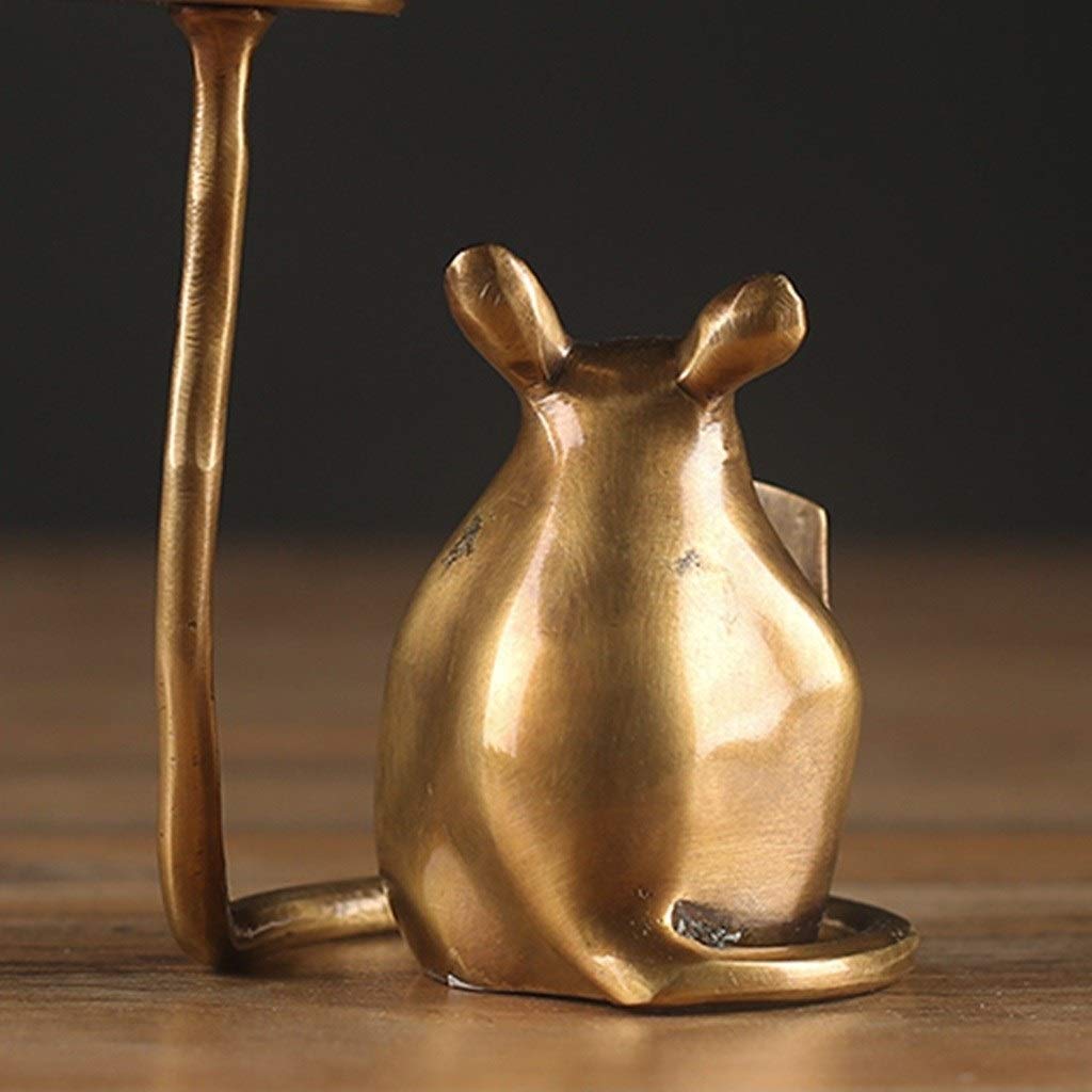 XILIN-1987 Candle Holderss Brass Candlesticks Desktop Den Ornaments Gift Items Hamster Candlestick Decorative Candlestick