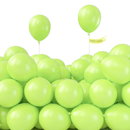 PartyWoo Lime Green Balloons 50 pcs 5 Inch Small Mini Neon Yellowish Light Green Latex Balloons for Graduation Halloween Safari Summer Weddings Baby Showers Birthday Party Decorations Green-Y6