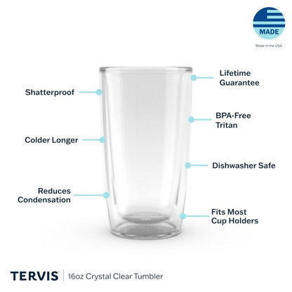 Tervis Sandstone Collection Made in USA Double Walled Insulated Tumbler Travel Cup Keeps Drinks Cold & Hot, 16oz, Horizon