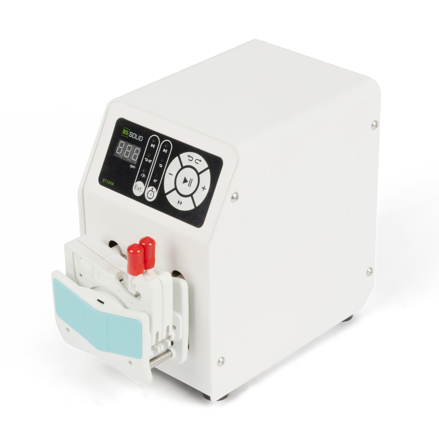 U.S. Solid Peristaltic Pump Dual Channel Variable Speed 0.1-150 RPM - 0.0002-48 mL/min Flow - 3 Included Tubing Sizes (1x1,2x1,2.4x0.8)