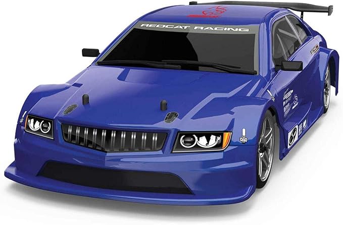 Redcat Racing Lightning EPX RC Drift Car 1/10 Scale 4WD with 2.4GHz Radio 19T Brushed Motor Tunable Suspension Remote Control Car with Battery and Charger - Metallic Blue