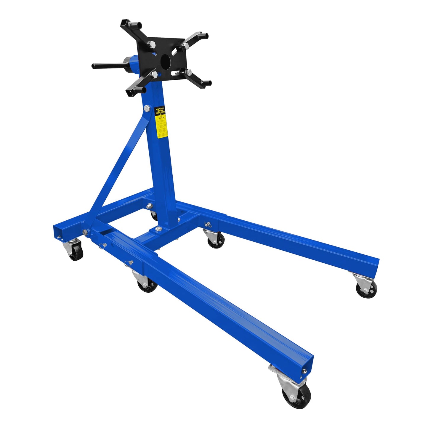 KEIKI Engine Stand 2000LBS Capacity, 360 Degree Rotating Engine Run Stand, Steel Motor Stand with 6 Casters, Foldable Engine Holder for Auto Repair & Maintenance (Blue)