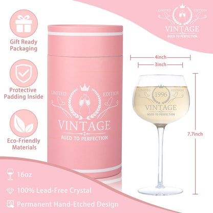 50TH Birthday Gifts for Her Women, Funny Happy 50TH Birthday Decorations for Women, 50 Year Old Gifts for Woman, Unique Wine Glass Gift Ideas for Woman Friends Sister Mom Wife Aunt Turning 50