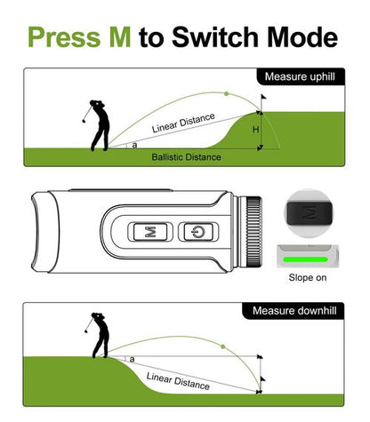 Flagfront Range Finder Golf Rangefinder with Slope,1100 Yards Golf Range Finder Magnetic, 6X Magnification with Flag Pole Lock Vibration for Golf Course