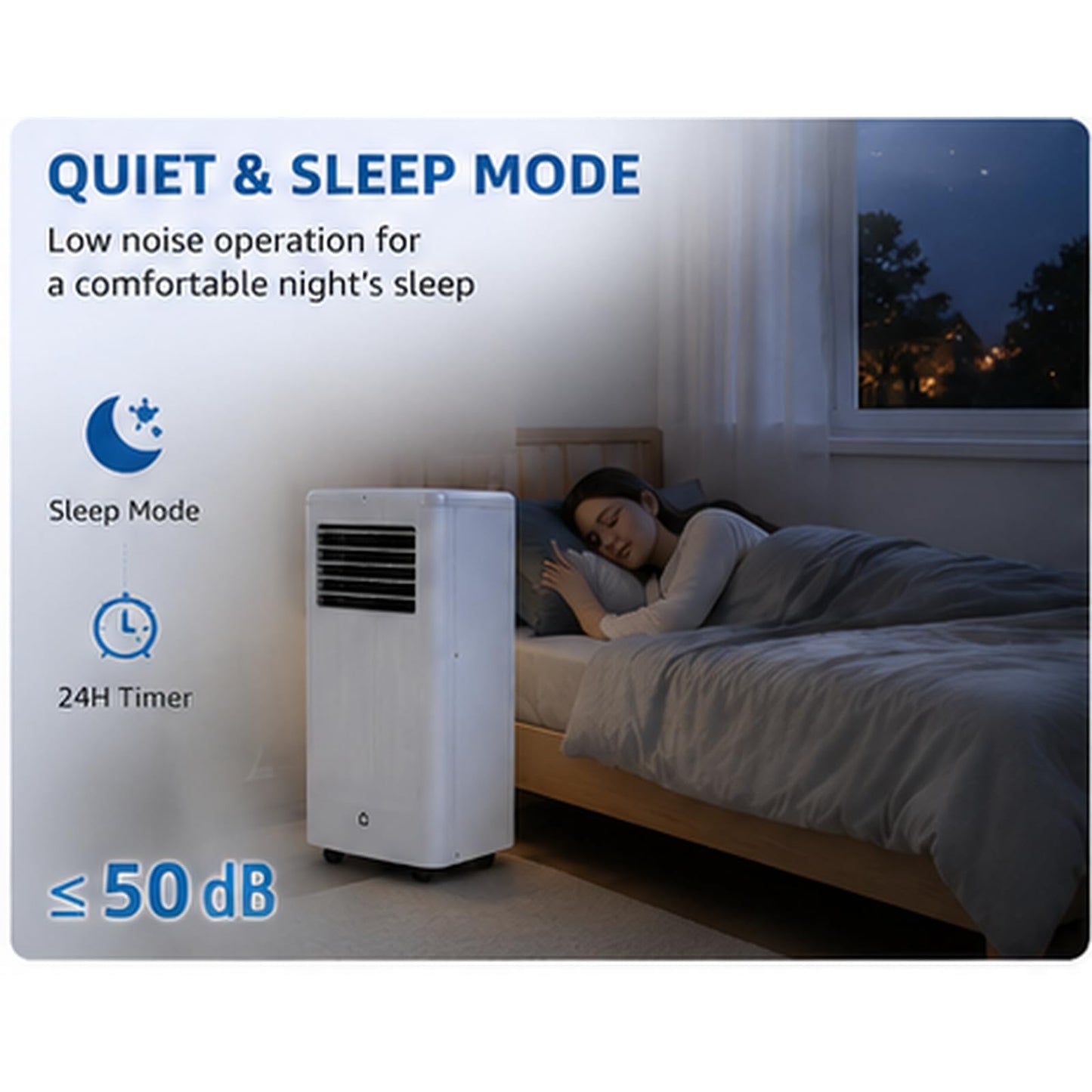 GarveeLife 8,000 BTU Portable Air Conditioner for Bedroom Office Dorm, Cools up to 350 Sq. Ft, 3-in-1 Compact AC Unit with Cooling Dehumidifier Fan Modes, Remote Control, Window Kit, Gray