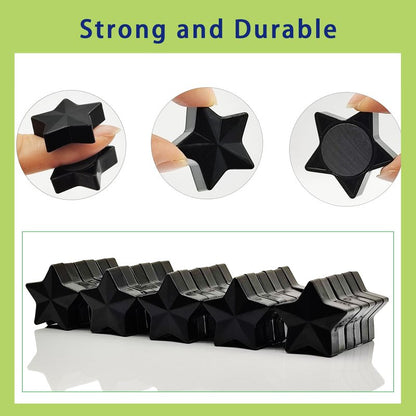 PYJLBX Fridge Magnets - 30 Pcs Refrigerator Magnets Strong Small Whiteboard Magnet, Heavy Duty Mini Magnets for Kitchen, Locker, Office, Classroom & Office Use - Decorative Cute Magnet (Star, Black)