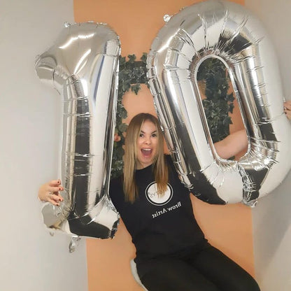 Silver Number 11 Balloon 40 inch, 11 Number Balloons, 11th Silver Birthday Decorations for Girls Boys Kids, 11 Year Old Silver Party Supplies