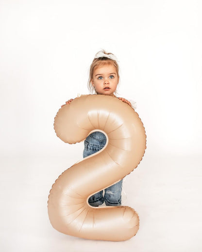 Light Brown Number Balloon - 40 Inch Tan 0 Balloon | Khaki Beige Birthday Decorations & Party Supplies