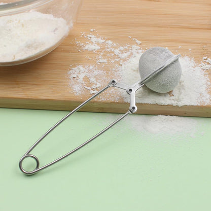 Zerodeko Stainless Steel Flour Spreader - 2-Pack Fine Mesh Strainers for Baking | 6.57 Inch Handheld Sifters