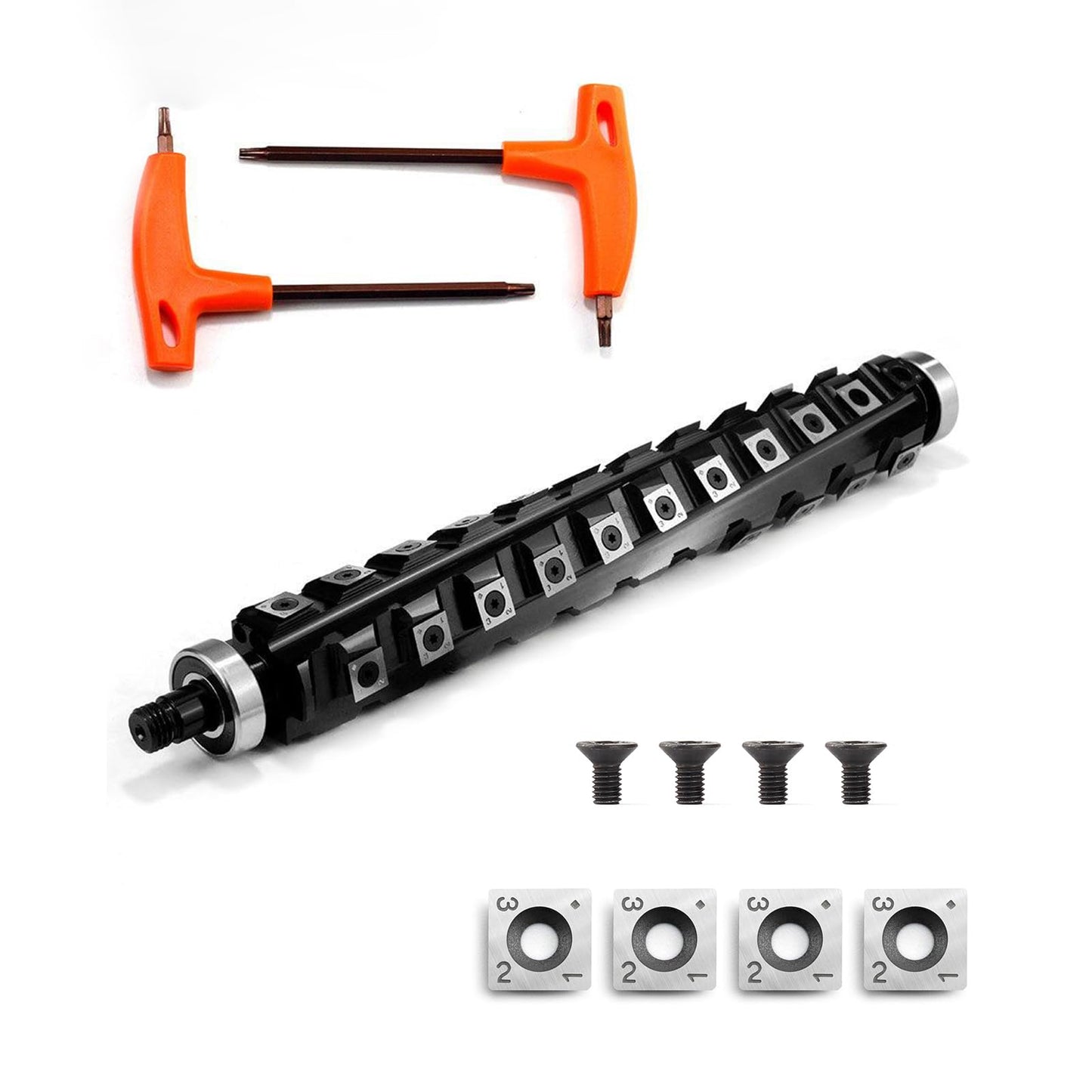 FINDBUYTOOL 13" Helical Cutter Head for Ridgid TP1300/TP13002/R4330 Planer, 4-Rows 50 Carbide Inserts Cutterhead Tools – Smooth Finish, Reduced Noise, No Tear-Out for Wood, Plywood, MDF