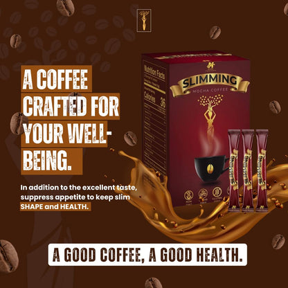 Slimming Mocha Coffee – Burn + Control Herbal Coffee – Metabolism & Weight Management – Premium Arabica & Robusta Blend – Sugar Free, Gluten Free, Keto Friendly