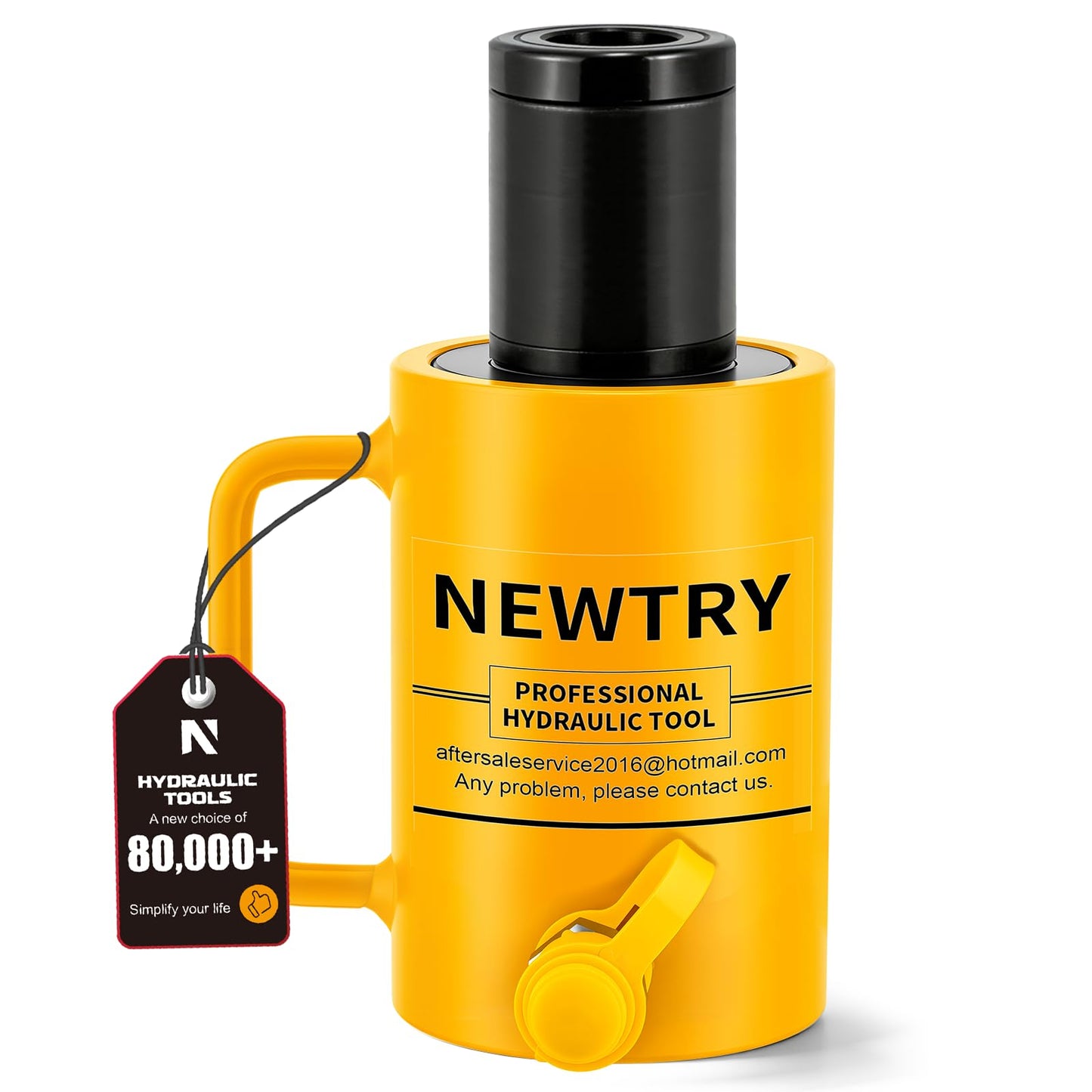 NEWTRY 30 ton Hydraulic Hollow Jack Cylinder 2’’ Stroke Porta Power Ram Industrial Lifting Jack Retract Automatically