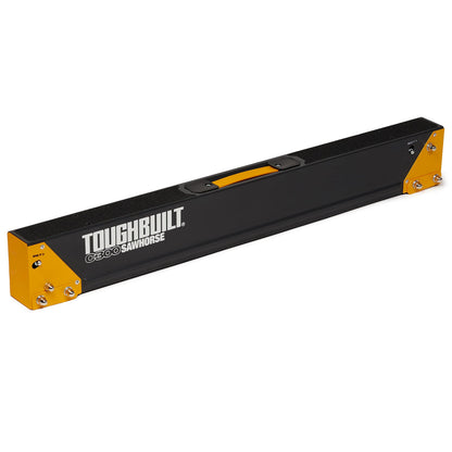 ToughBuilt - Folding Sawhorses/Jobsite Table - Sturdy, Durable, Lightweight, Heavy-Duty, 100% High Grade Steel, 1100lb Capacity, Easy Carry Handle - (TB-C300-2) - 2 Pack