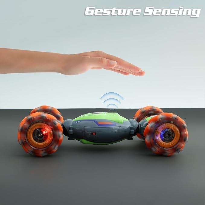 Gesture Sensing RC Stunt Car for Boys 6-12 Year Old 4WD Remote Control Cars Toys with Lights Music Best Birthday Gifts for Kids 2.4Ghz Hand Control Drift Car