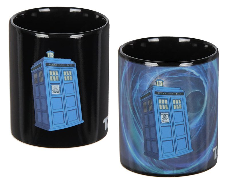 Seven Times Six Doctor Who TARDIS Vortex Heat Reactive Color Changing Tea Coffee Mug Cup