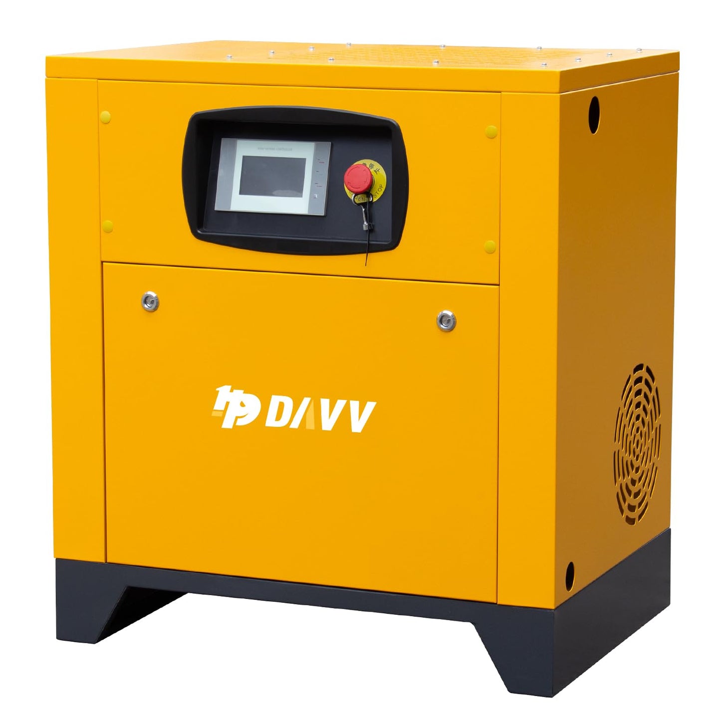 460V Universal Variable Frequency Motor Rotary Screw Air Compressor - 10HP/7.5KW Three-phase compatible - 39CFM@115PSI Base Mounted Commercial Air Compressed System