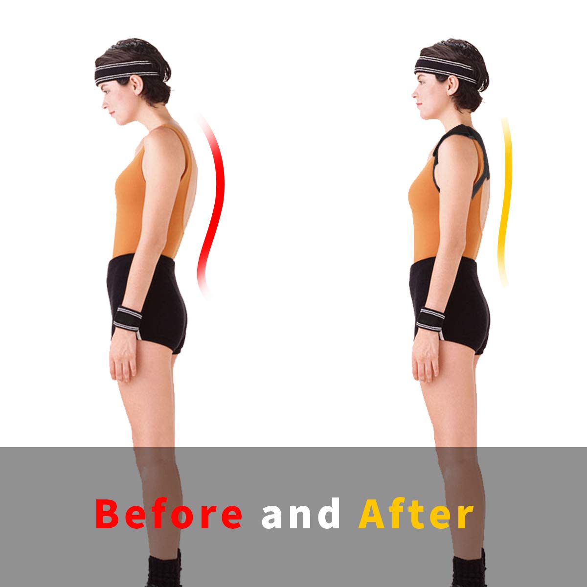 Aaiffey Posture Corrector for Men Women&Children Upper Back Brace Adjustable and Effective Clavicle Support Device for Thoracic Kyphosis and Shoulder Pain Relief
