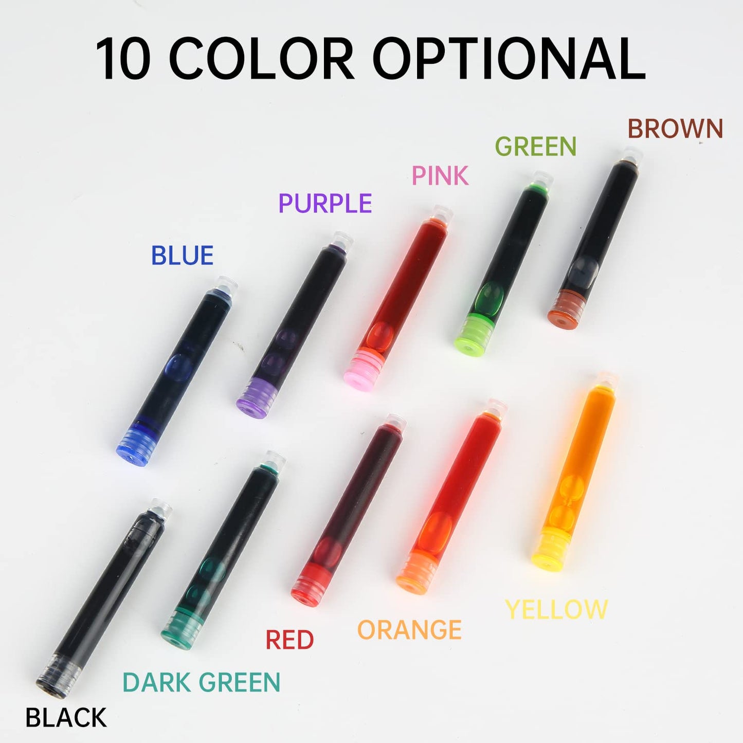 GC QUILL Calligraphy Pens Set 64pcs - Calligraphy Fountain Pen Set with 3 Fountain Pens, 7 Varied Nibs, 54 Ink Cartridges(10 Colors) - Writing, Drawing and Calligraphy Practice for beginner GC-F354