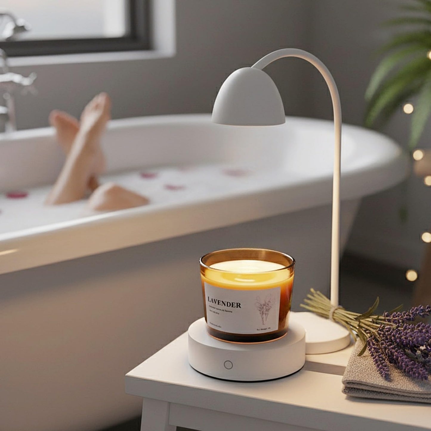 VOHO Lavender Wickless Candles for Candle Warmer Lamp, 9oz Soy Candle with Stirring Spoon & Lid, Wickless Lavender Aroma Ideal for Candle Lamp, Candles Gifts for Women Birthday Christmas Home Aroma