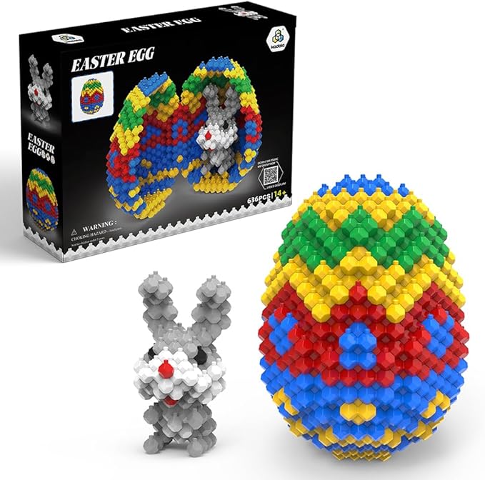 Easter Egg Building Animal Sets Extremely Challenging STEM Building Blocks Decor for Adults Kids Micro 3D Educational Toys for Boys Girls Ages 14 and Up 636 Pieces