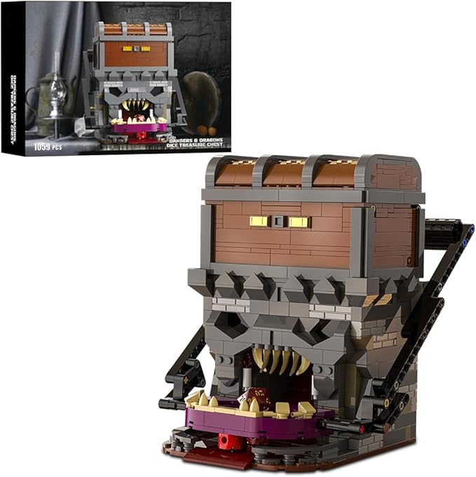 39089 Mysterious Treasure Chest Building Kit 1412 PCS Treasure Chest Model with Opening Lid Magic Building Blocks Set for Adults &amp Teens