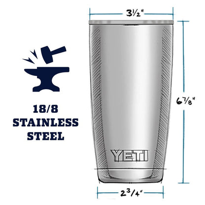 YETI Rambler 20 oz Tumbler, Stainless Steel, Vacuum Insulated with MagSlider Lid, Rescue Red