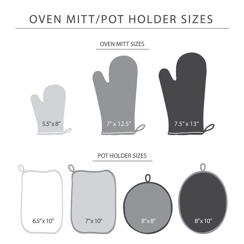 KITCHENAID Beacon Two-Tone Pot Holder 2-Pack Set, Contour Silver/Matte Black, 7"x10"