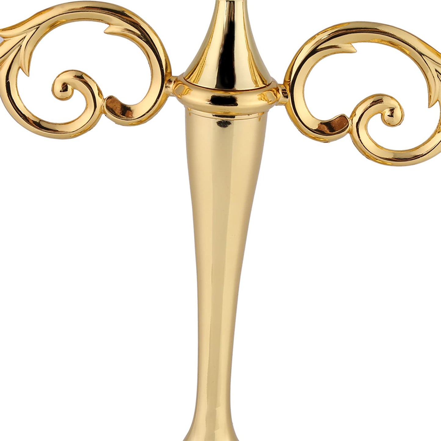 3 Arms Metal Candle Holder, European Style Candelabra for Wedding and Home Decor, Exotic Retro 3 Branches Candlestick with Gold and Silver Finish for Candlelight Dinner (Gold)