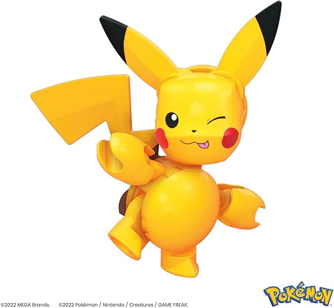 MEGA Pokémon Action Figure Building Toys for Kids Pikachu Evolution Set with 159 Pieces 3 Poseable Characters 8 Year Old Gift Idea
