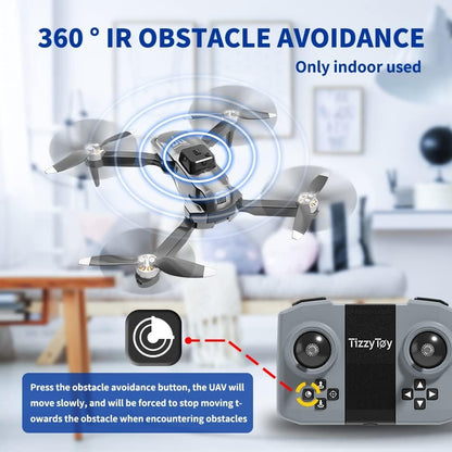 Drone, Drones with camera for adults 4k, Drones for kids 8-12, Brushless Motor, FPV Foldable Drone, Carrying Case, 40 mins Battery Life, Christmas gifts, 360° Flip, APP Control
