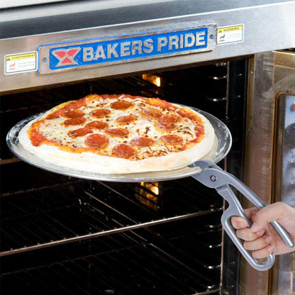 SHANGPEIXUAN Pizza Pan Gripper for Deep Pizza Pans,Heavy Duty Cast Aluminum Pan Tongs,Great for Pulling Hot Pizza Pan out of the Microwave,Oven … …