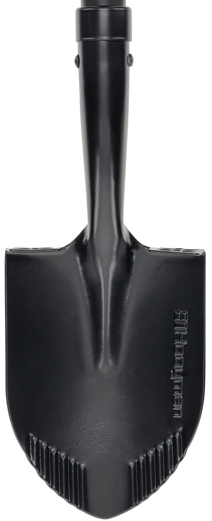 Hooyman Mini Digging Shovel with Heavy Duty Carbon Steel Construction, Ergonomic No-Slip H-Grip Handles, D Handle, and Serrated Blades for Gardening, Land Management, Yardwork, Farming, and Outdoors