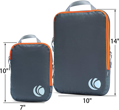 Cipway Compression Packing Cubes Set, Ultralight Expandable Travel Packing Organizers for Carry on Luggage (Grey 3pcs)