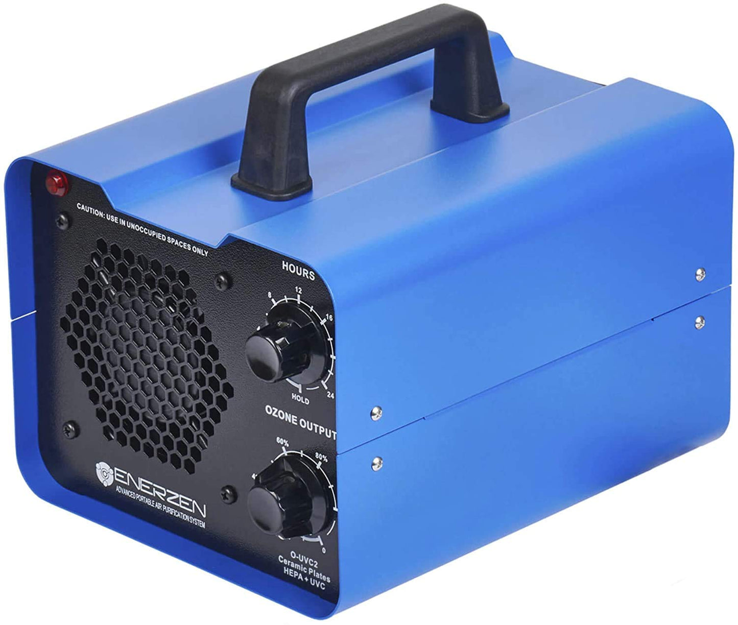 Enerzen O-UVC2 - UV Light + 70,000 mg/h Industrial Ozone Generator for Eliminating Odors - O3 Machine Air Ionizer Deodorizer for Home, Room, Smoke, Cars, and Pets