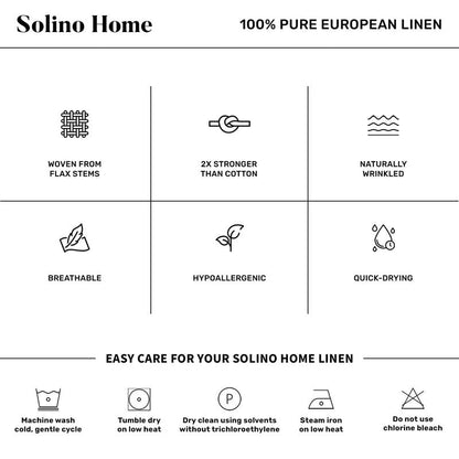 Solino Home Linen Indigo Navy Hemstitch Table Runner 60 Inches - 100% Pure Linen Small Table Runner 14 x 60 Inch Ideal for Dresser and Coffee Tables - Sonoma Hemstitch, 4th of July