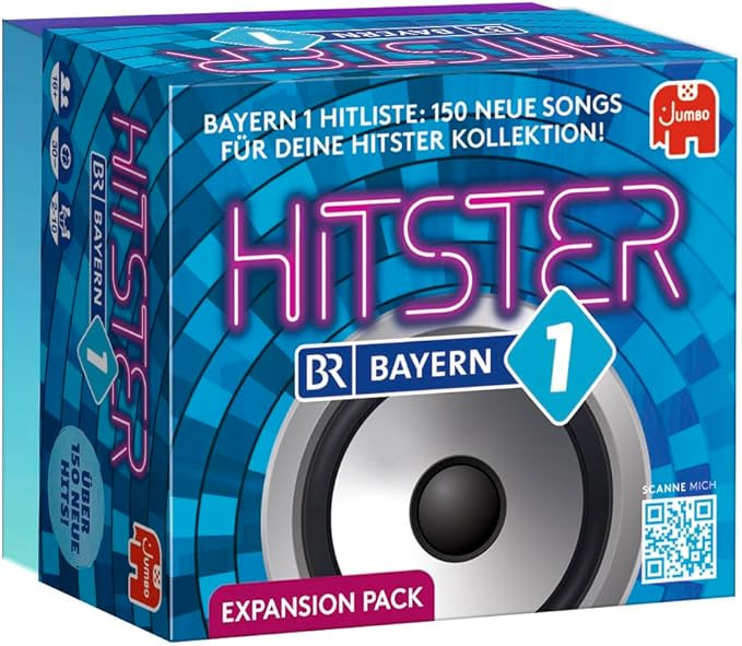 Hitster Bayern 1 Radio German Expansion 150 Music Cards Party &amp Card Game for Adults and Families 2 to 10 Players from 16 Years German (DE)