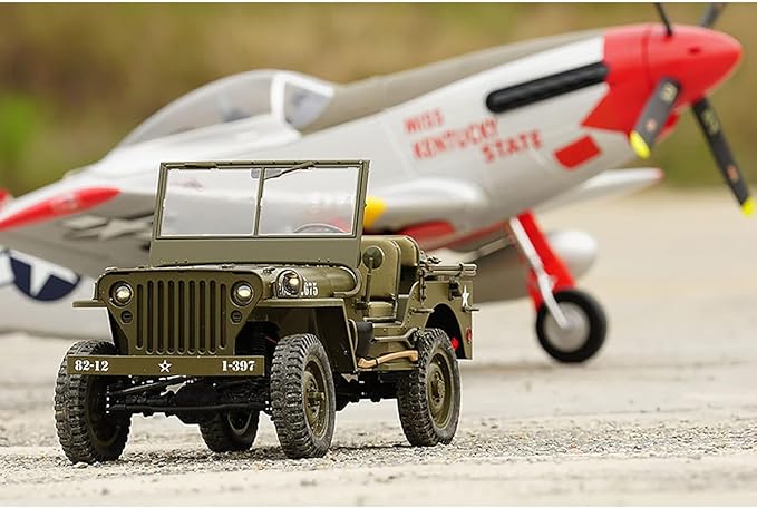 Fms 1/6 1941 MB Scaler RC mini Jeep RC Truck MB Scaler 4x4 Hobby Grade Brushed RC Rock Crawler RC Army Military Truck for AdultsRS (1/6)