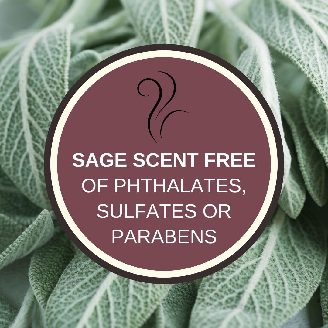 Premium Sage Candle with Energy Cleansing Mantra – Natural Soy Wax, Cotton Wick, Paraben and Phthalate-Free Scent, Non Toxic - Clean Scented Candles for New House, Housewarming, Smudging 6oz