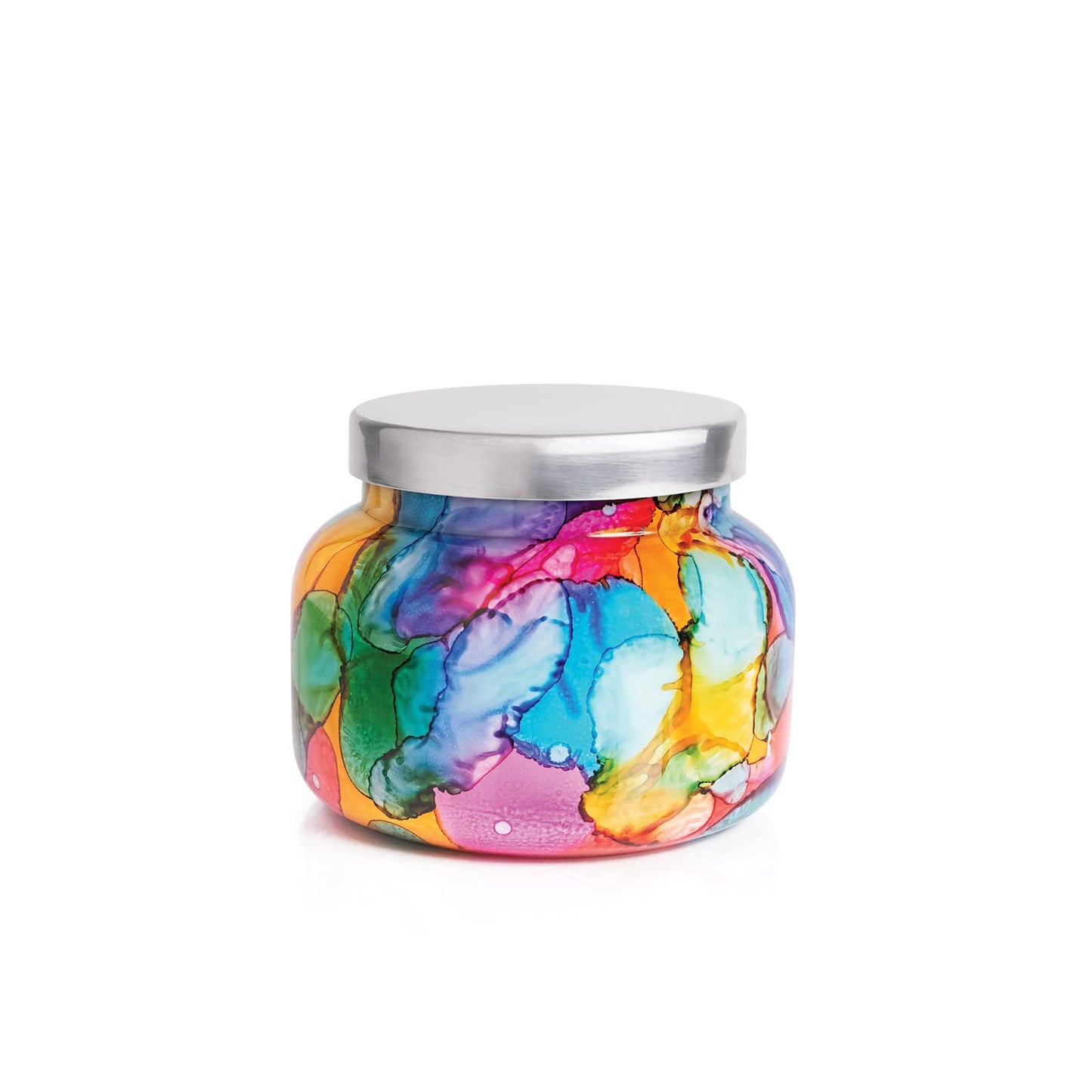 Capri Blue Volcano, Rainbow Watercolor Signature Glass Jar Candle, Aromatherapy Diffuser - Tropical Fruits & Sugared Citrus Scent (19 Oz)