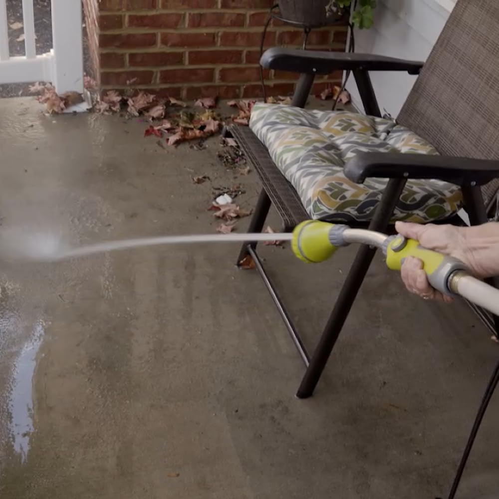 Watering Wand - The Relaxed Gardener 15" Garden Hose Nozzle Sprayer 8 Adjustable Spray Patterns and Thumb Control Shut Off Valve