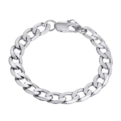 PROSTEEL Stainless Steel Chain Bracelets Trendy Layering Curb Chain Cuban Link Minimalist Bracelet Men Jewelry
