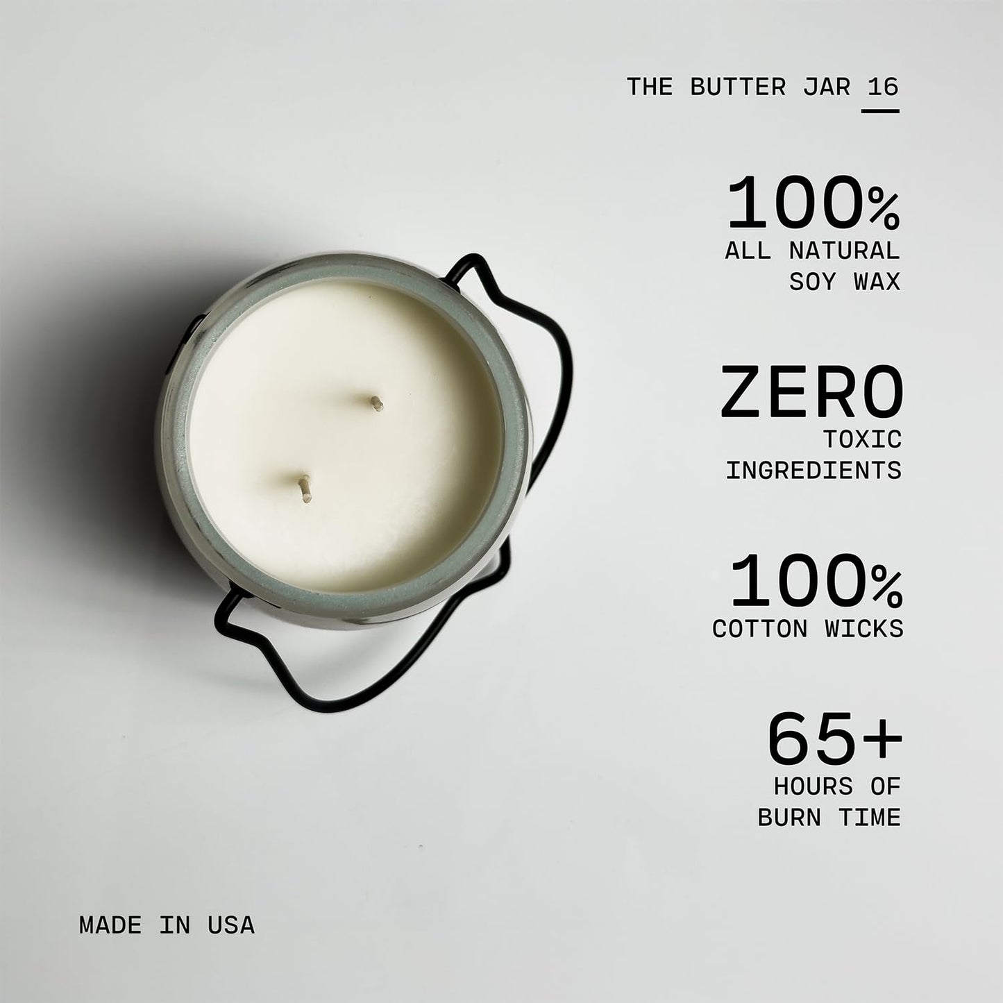 Milkhouse Candle Company Layer Cake Soy Candle - Vanilla Bean Cake | Buttercream Frosting | Sugarcane Scented - 16 oz Butter Jar with Lid, 65+ Hour Burn Time, Made in th USA